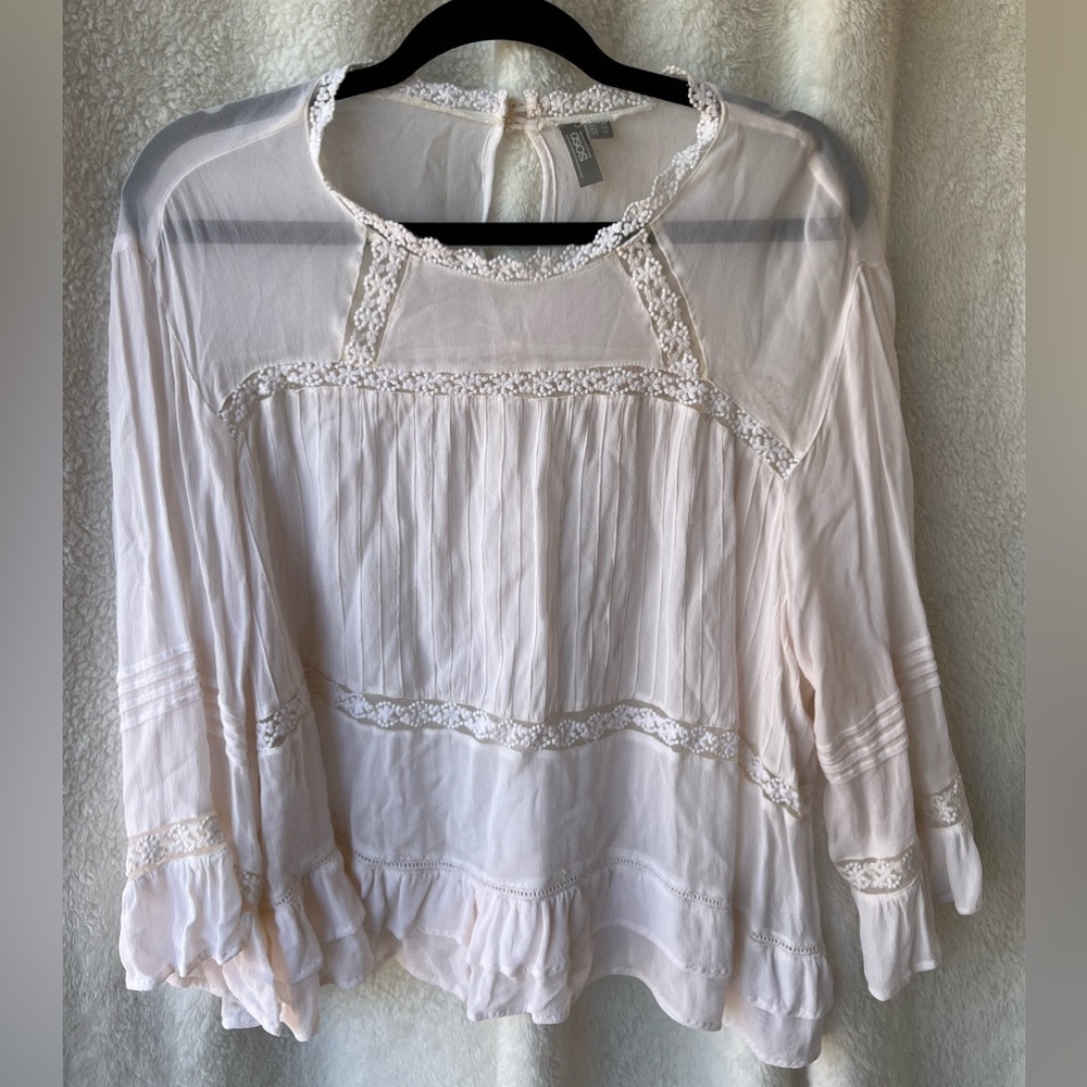 ASOS | WOMEN’S SHEER LACY BLOUSE | SIZE 22
